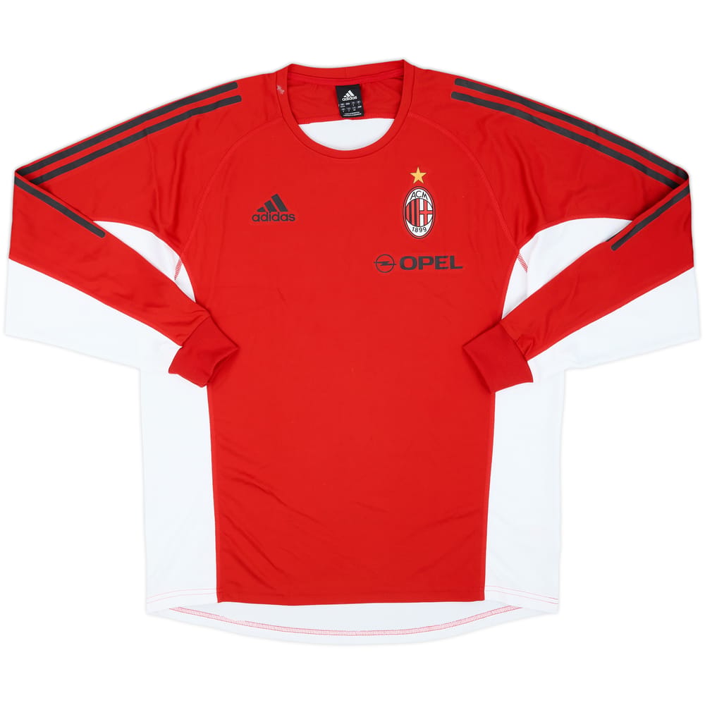 2004-05 AC Milan Player Issue adidas Training L/S Shirt - 6/10 - (L)