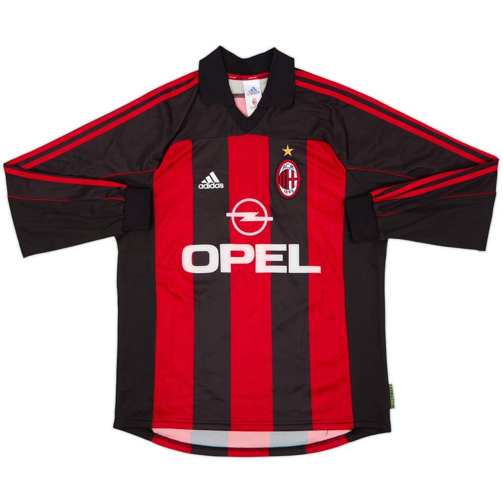 2000-02 AC Milan Player Issue Home L/S Shirt #4 - 6/10 - (L)