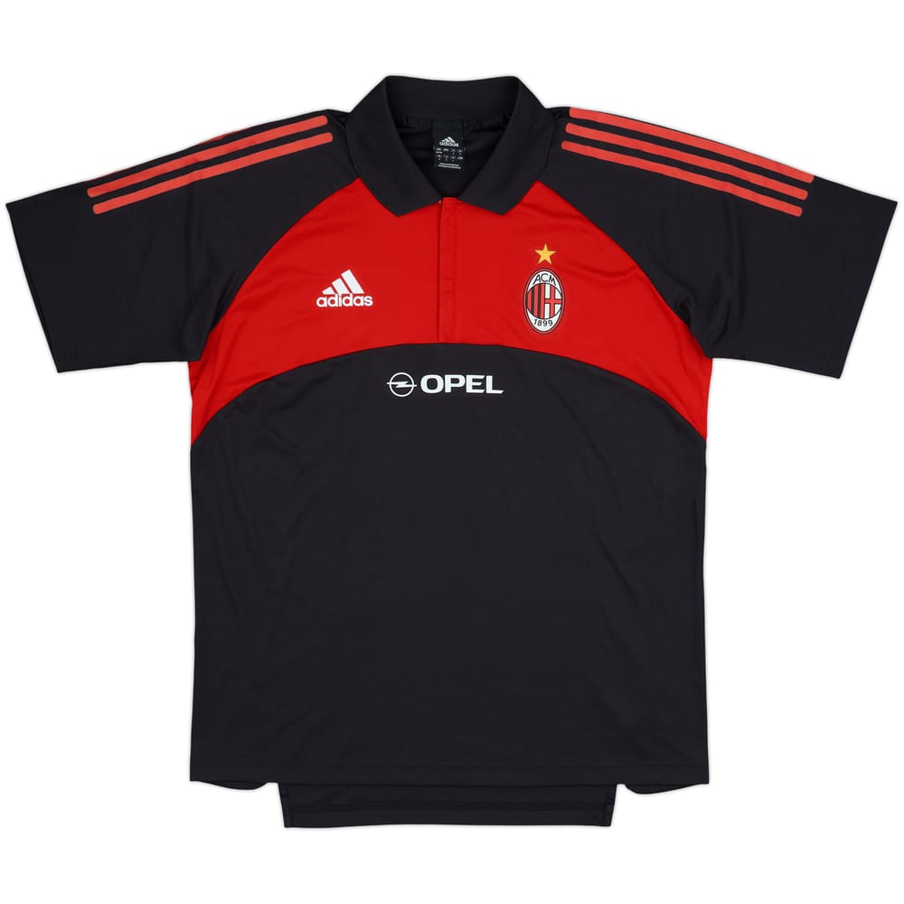 2005-06 AC Milan Player Issue adidas 1/4 Zip Polo Shirt - 10/10 - (M)