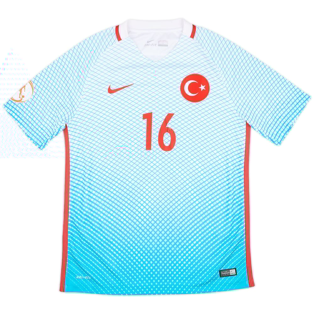 2017 Turkey Player Issue European U17 Championship Away Shirt #16 - 8/10 - (M)