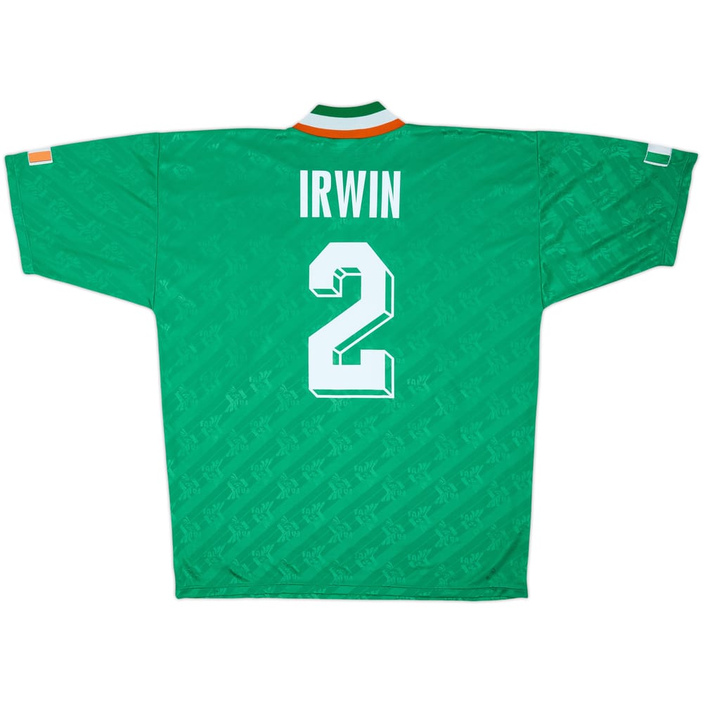 Camiseta de local de Irlanda 1994 Irwin #2 - 9/10 - (L/XL)