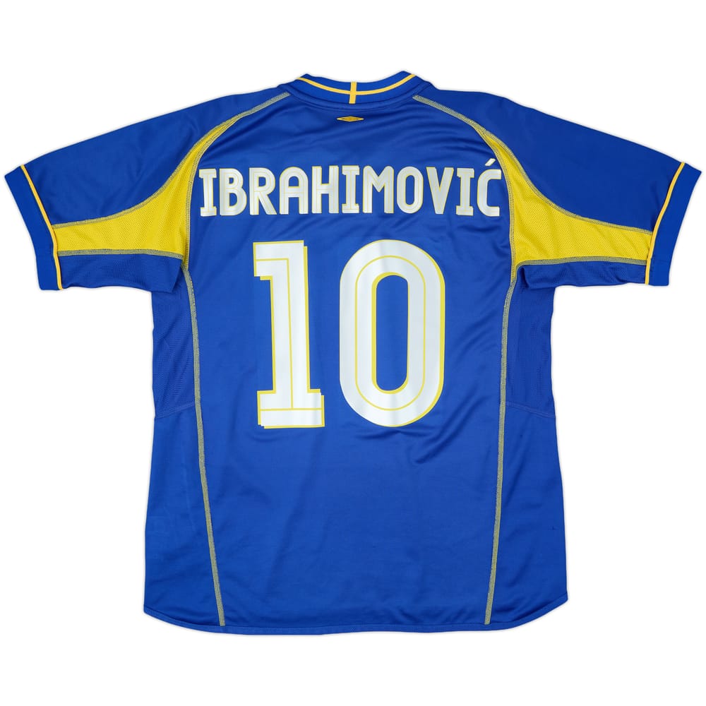 2004-06 Sweden Away Shirt Ibrahimovic #10 - 9/10 - (L)