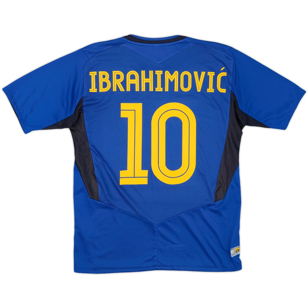 2004-06 Sweden Away Shirt Ibrahimovic #10 - 8/10 - (M)