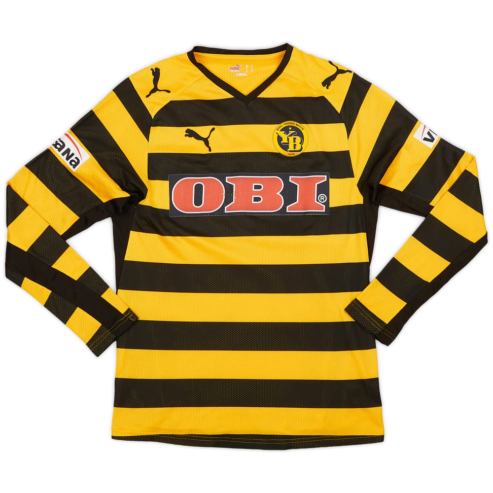 2008-09 Young Boys Player Issue Home L/S Shirt - 6/10 - (S)