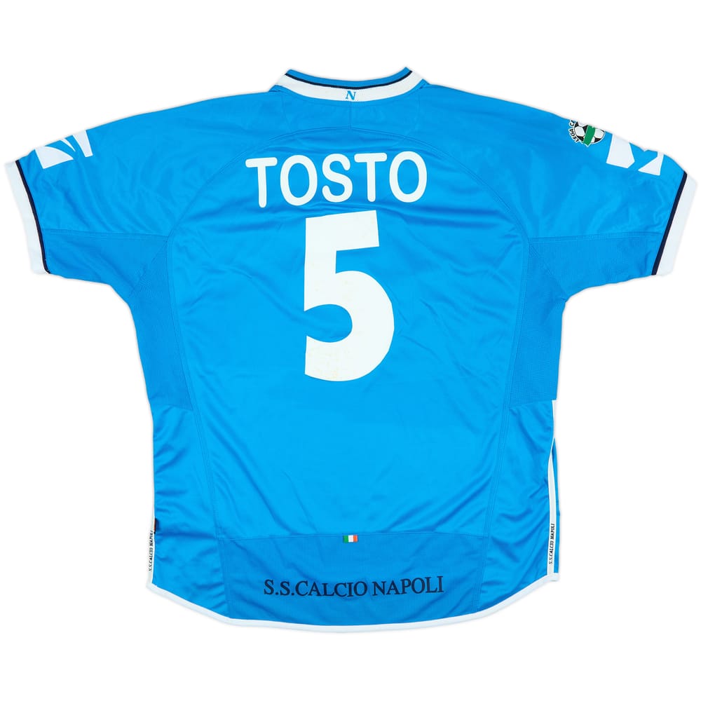 2003-04 Napoli Match Issue Home Shirt Tosto #5