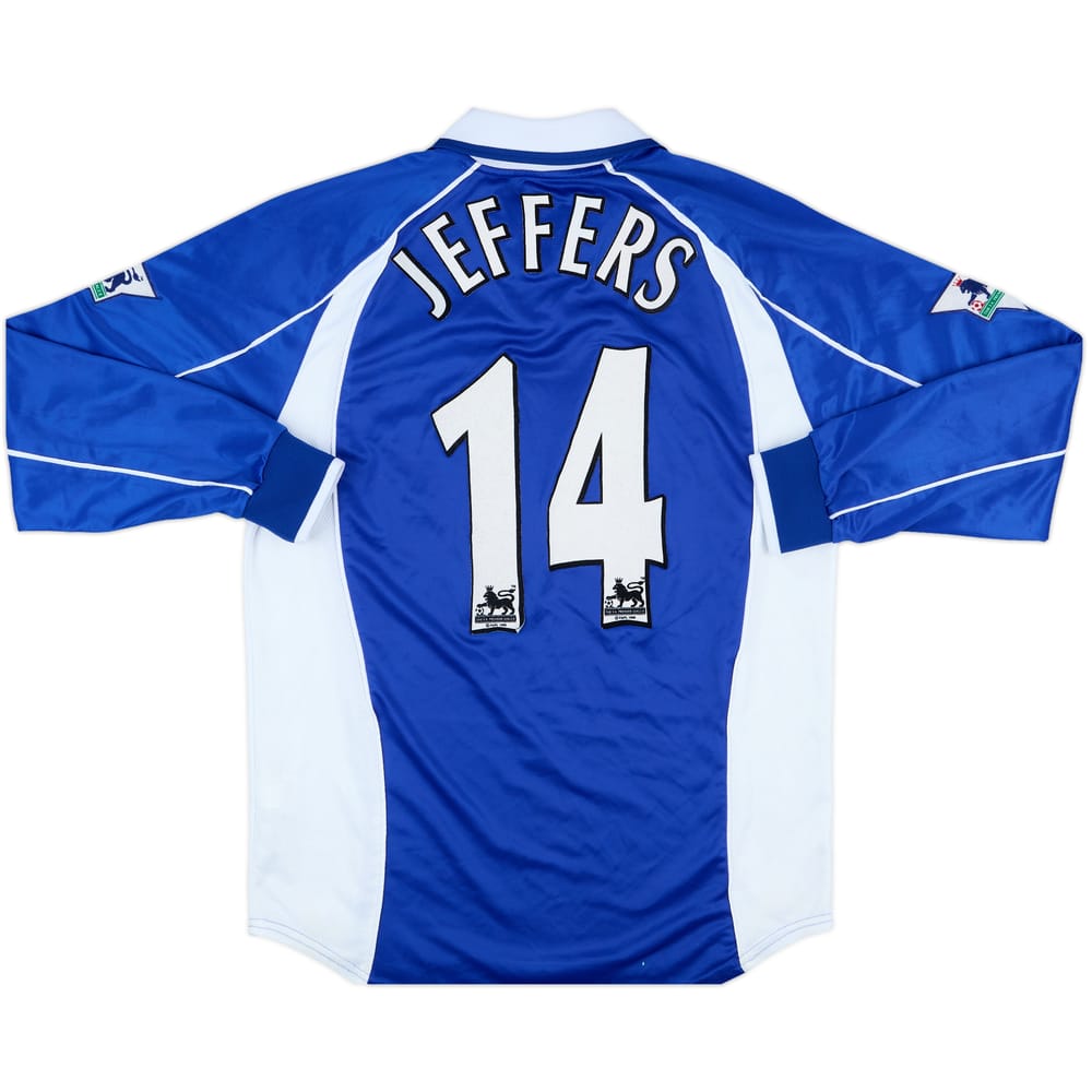 2000-01 Everton Home L/S Shirt Jeffers #14 - 6/10 - (M)