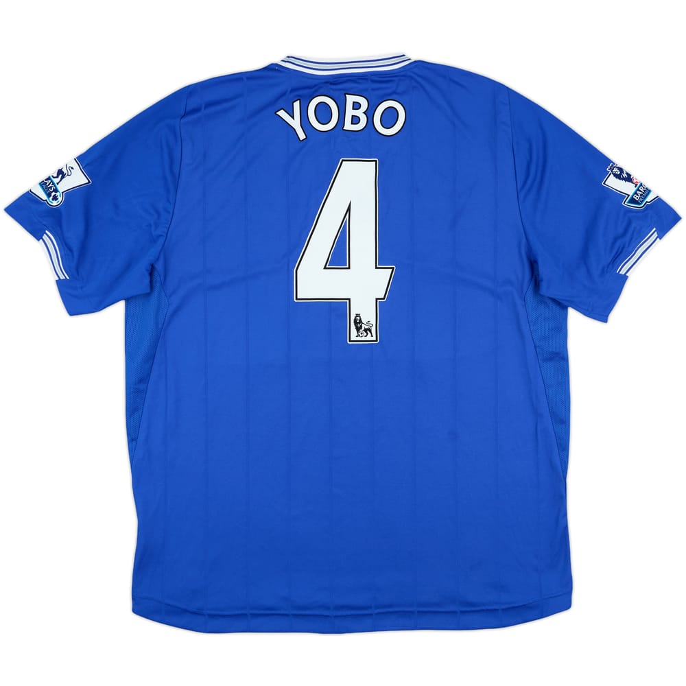 2009-10 Everton Home Shirt Yobo #4 - 7/10 - (XL)