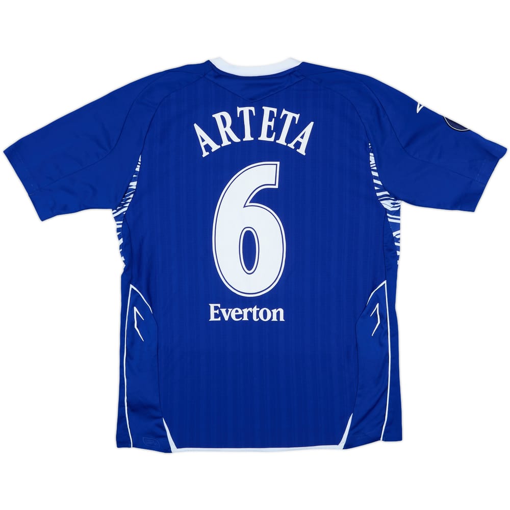 2007-08 Everton Match Issue UEFA Cup Home Shirt Arteta #6