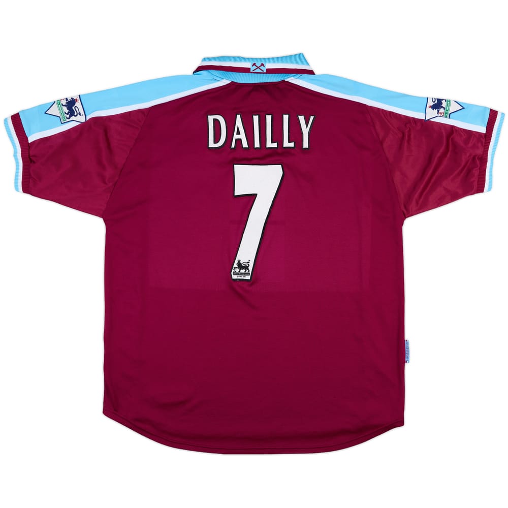 2000-01 West Ham Match Issue Home Shirt Dailly #7