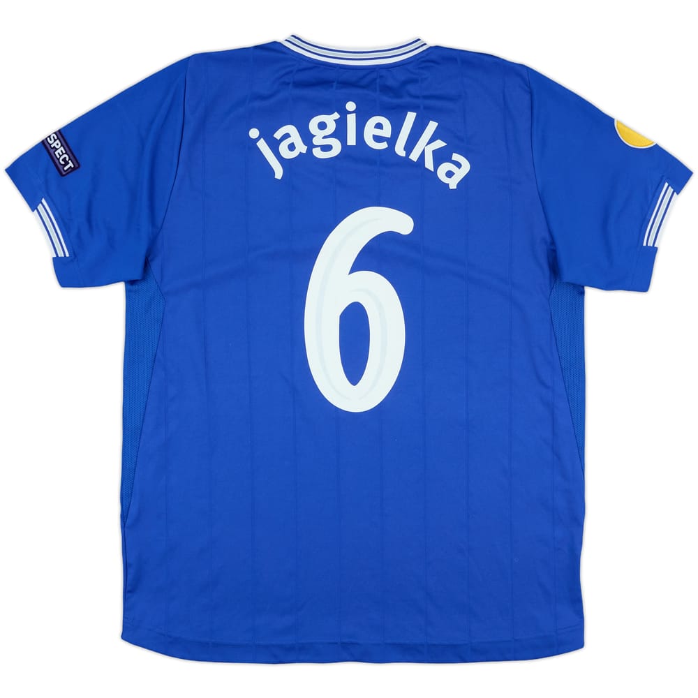 2009-10 Everton UEFA Cup Home Shirt Jagielka #6 - 7/10 - (L)