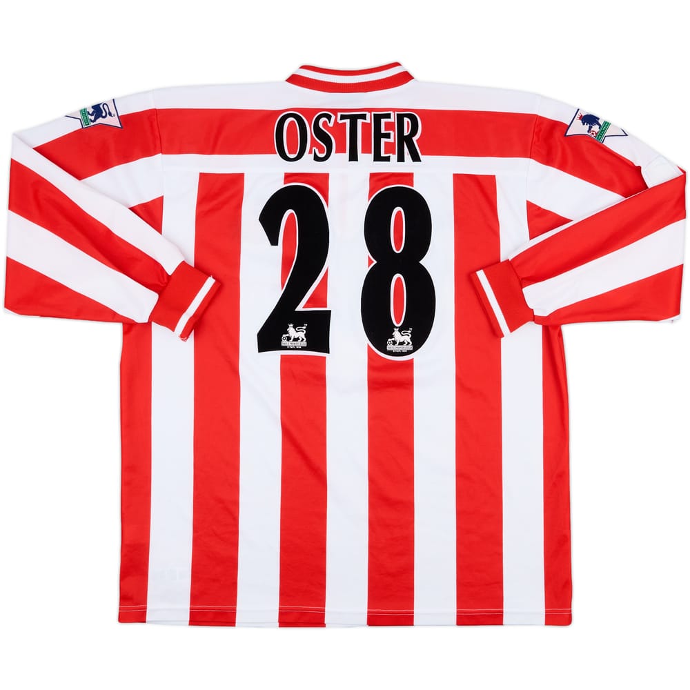 1999-00 Sunderland Match Issue Home L/S Shirt Oster #28