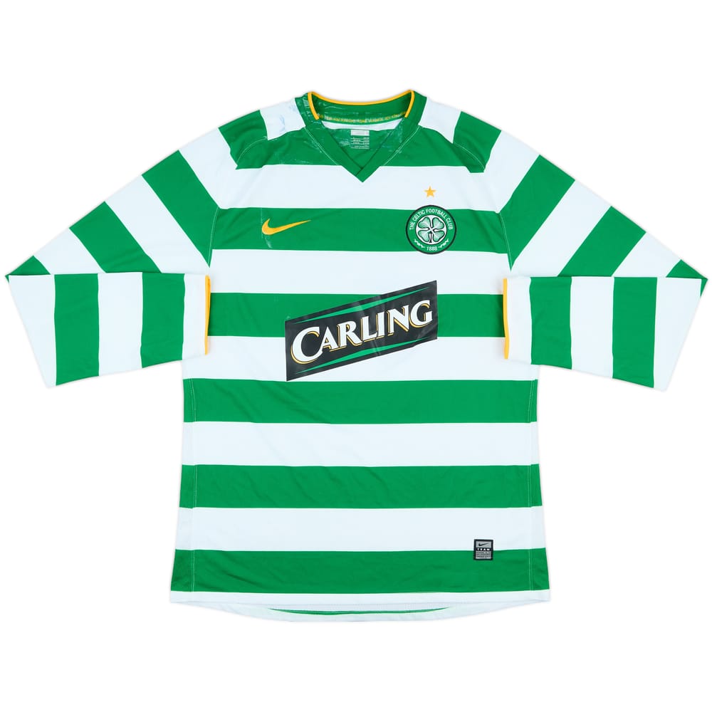 2008-10 Celtic Player Issue Home L/S Shirt #17 - 5/10 - (L)
