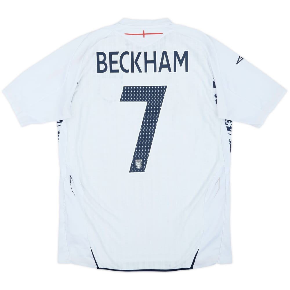 2007-09 England Home Shirt Beckham #7 - 6/10 - (M)