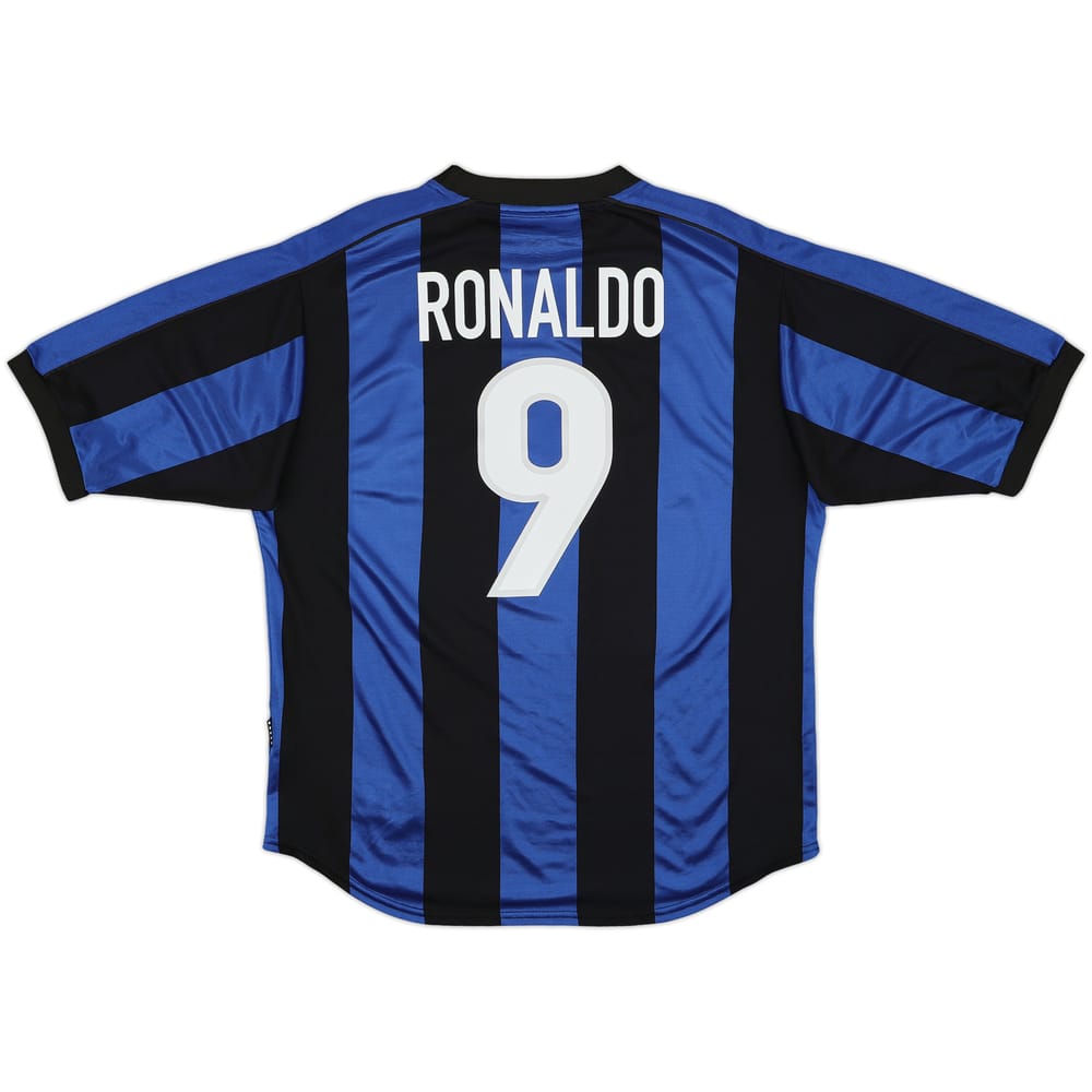 1999-00 Inter Milan Home Shirt Ronaldo #9 - 9/10 - (L)