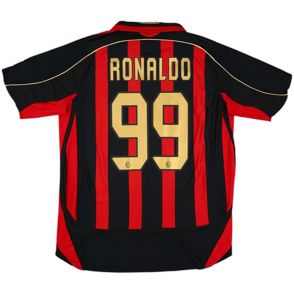 2006-07 AC Milan Home Shirt Ronaldo #99 - 9/10 - (L)