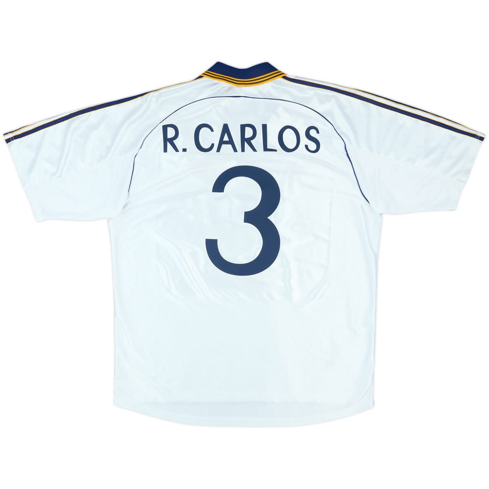 1998-00 Real Madrid Home Shirt R.Carlos #3 - 8/10 - (XL)