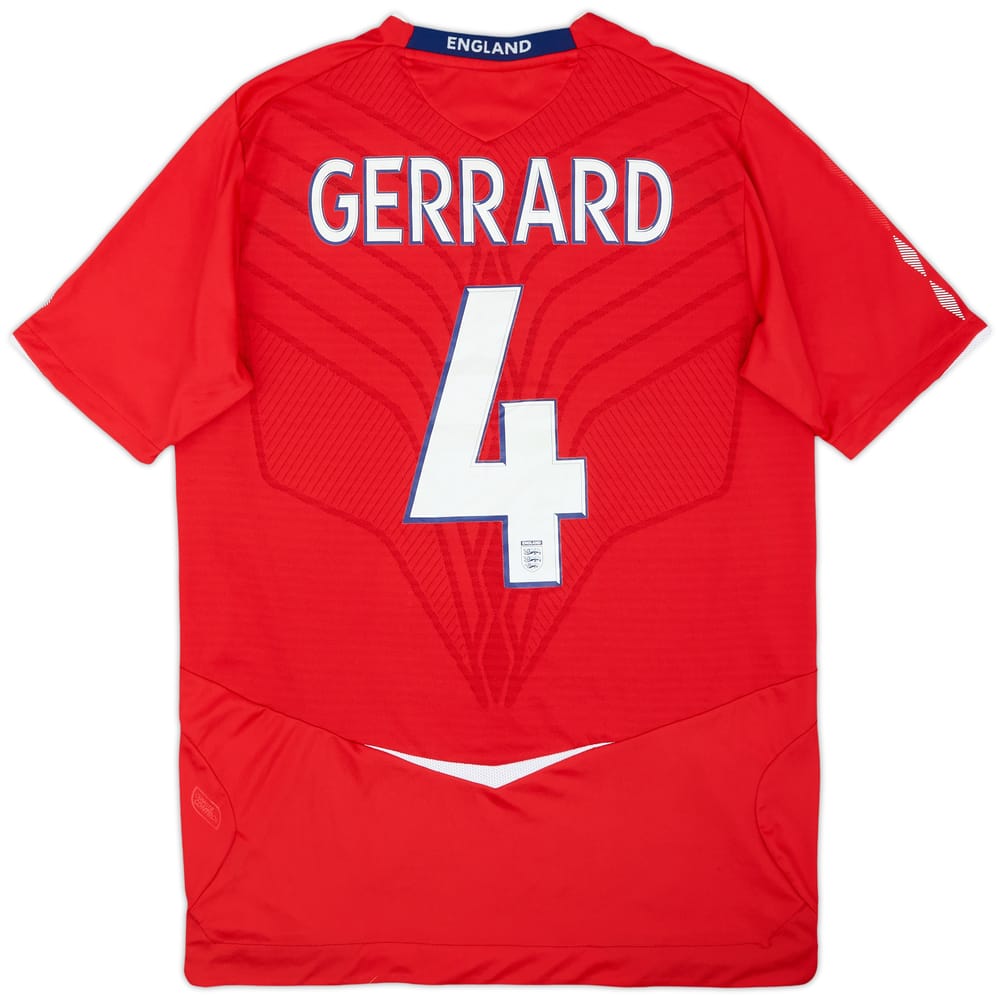 2008-10 England Away Shirt Gerrard #4 - 7/10 - (S)