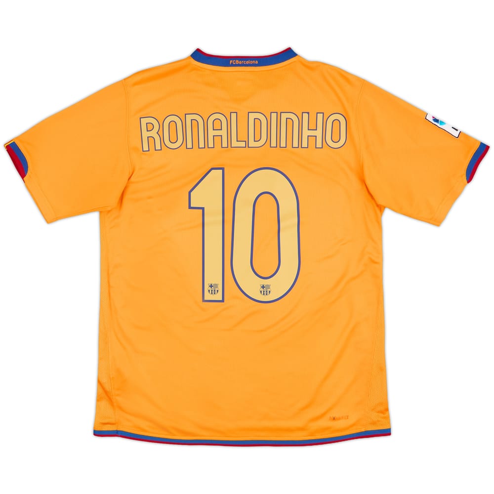 2006-08 Barcelona Away Shirt Ronaldinho #10 - 9/10 - (M)