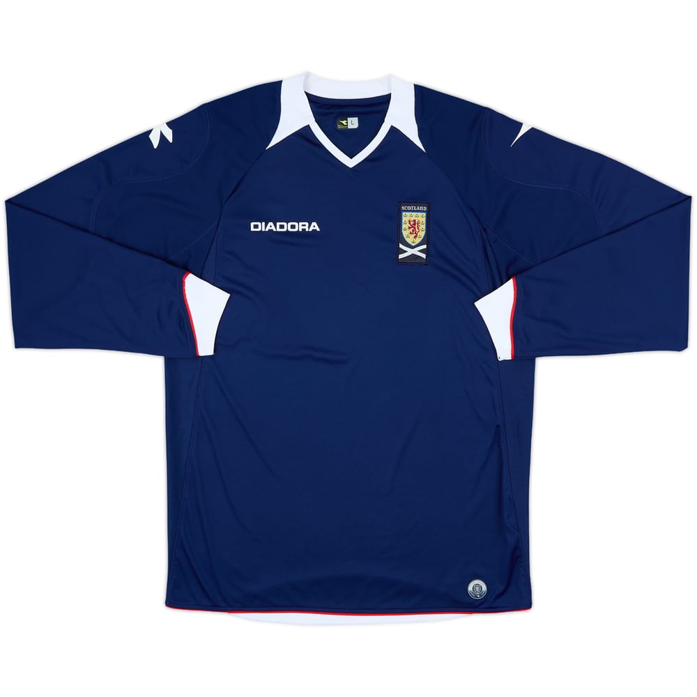 2008-09 Scotland Home L/S Shirt - 8/10 - (L)