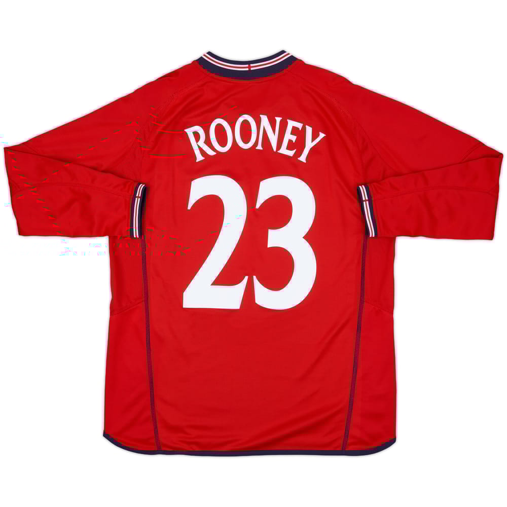 2002-04 England Away L/S Shirt Rooney #23 - 8/10 - (L)