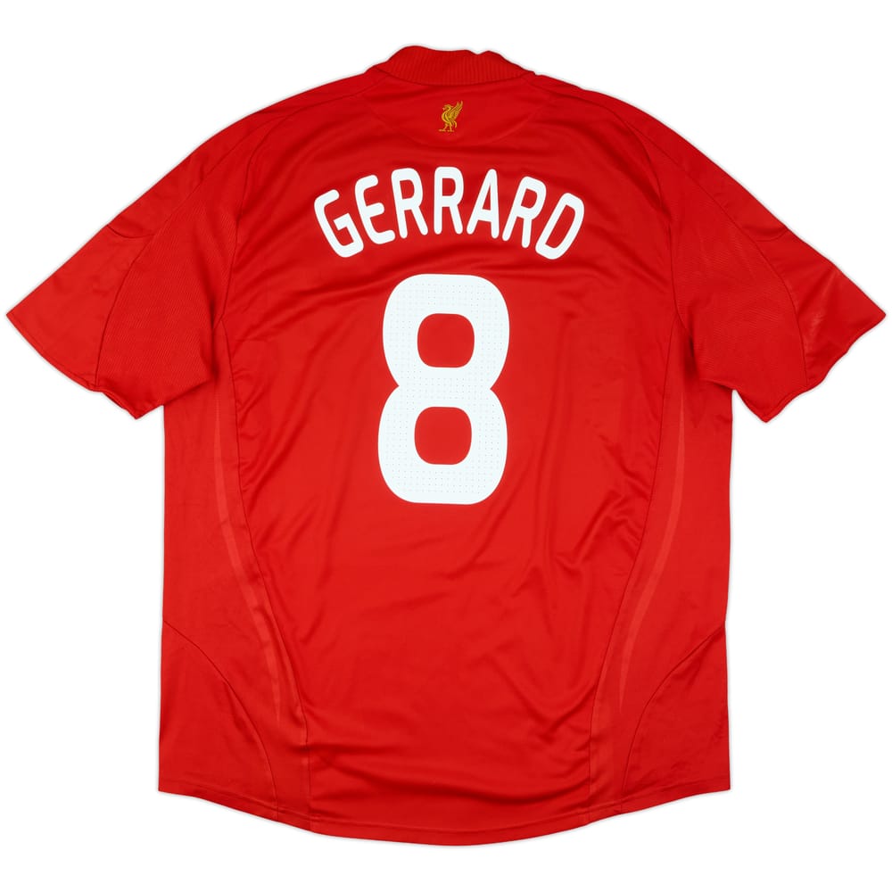 2008-10 Liverpool Home Shirt Gerrard #8 - 6/10 - (XXL)