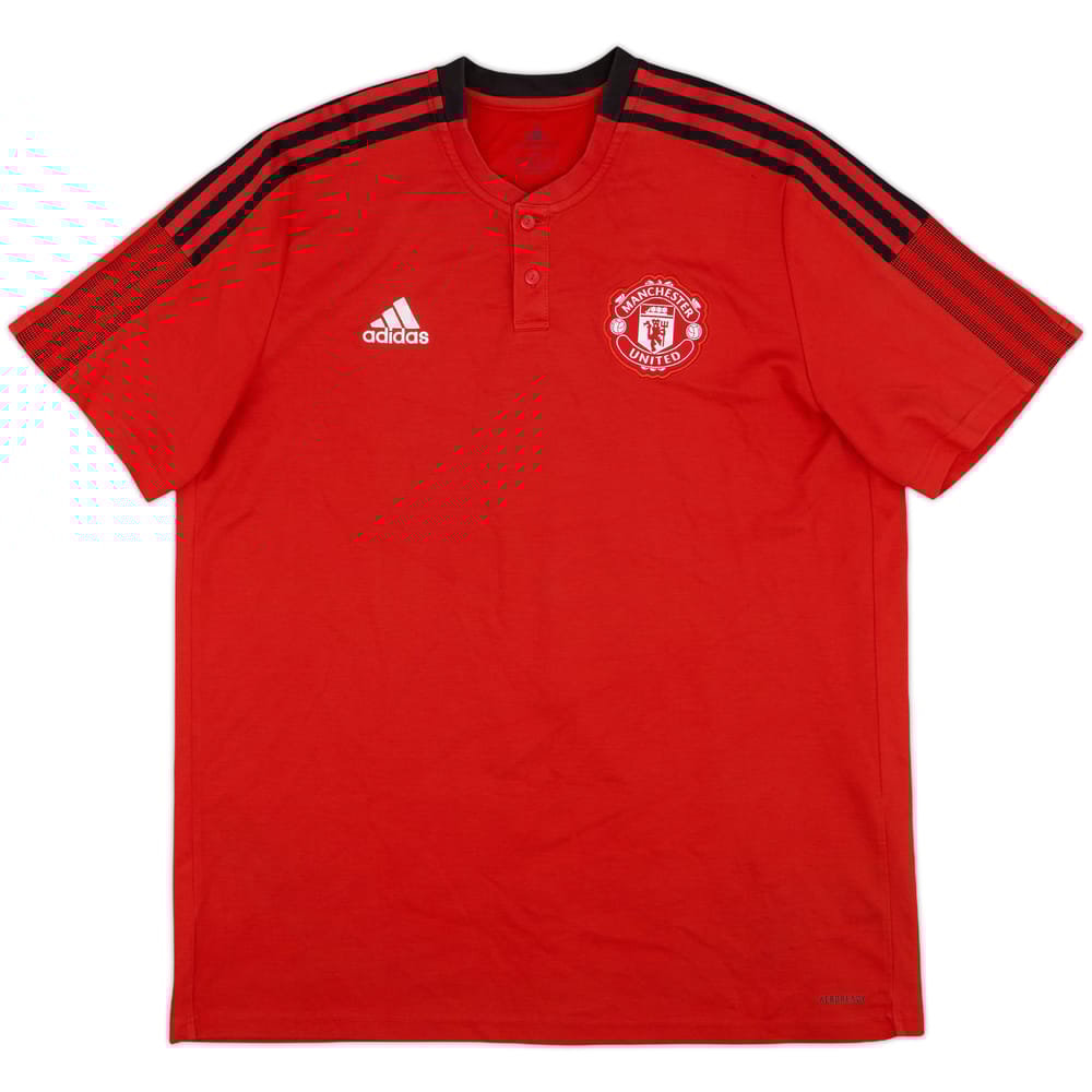 2021-22 Manchester United adidas Polo Shirt - 8/10 - (XL)