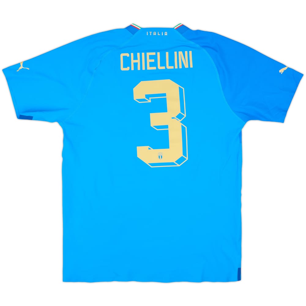 2022-23 Italy Authentic Home Shirt Chiellini #3 - 8/10 - (L)