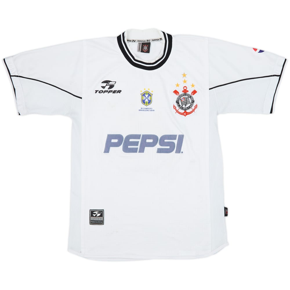 2000-01 Corinthians 'Bi Campeao Brasileiro' Home Shirt #9 - 7/10 - (M)