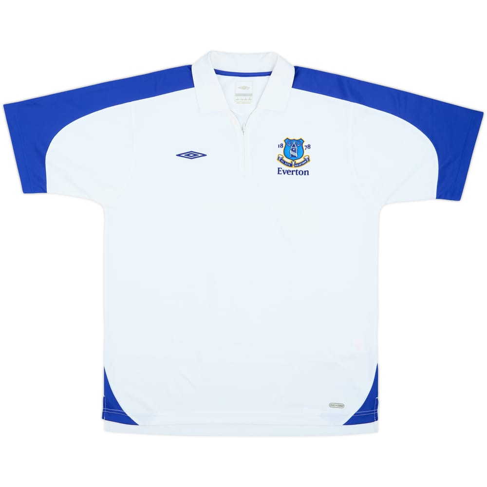 2005-06 Everton Umbro 1/4 Zip Polo Shirt - 7/10 - (L)