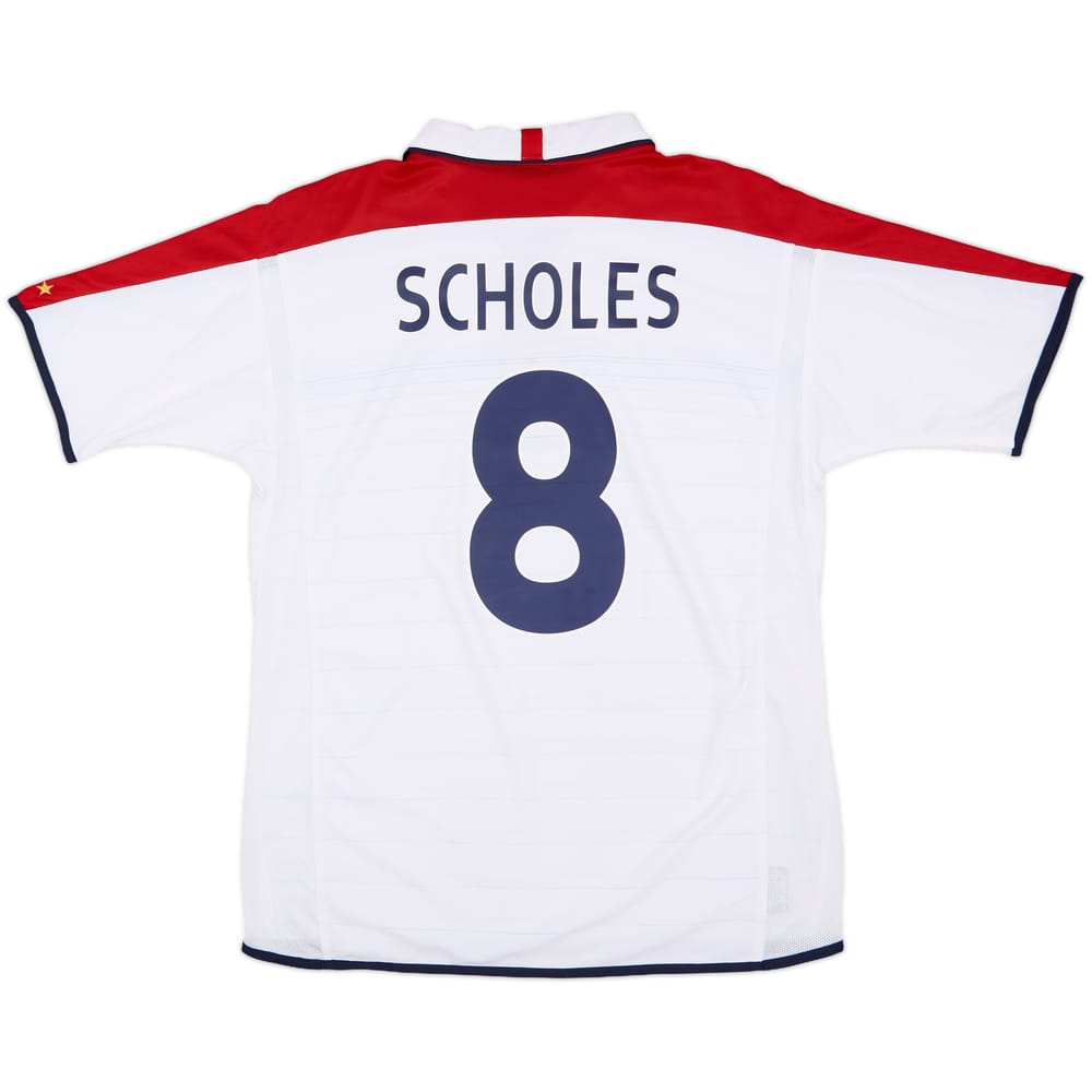 2003-05 England Home Shirt Scholes #8 - 10/10 - (L)