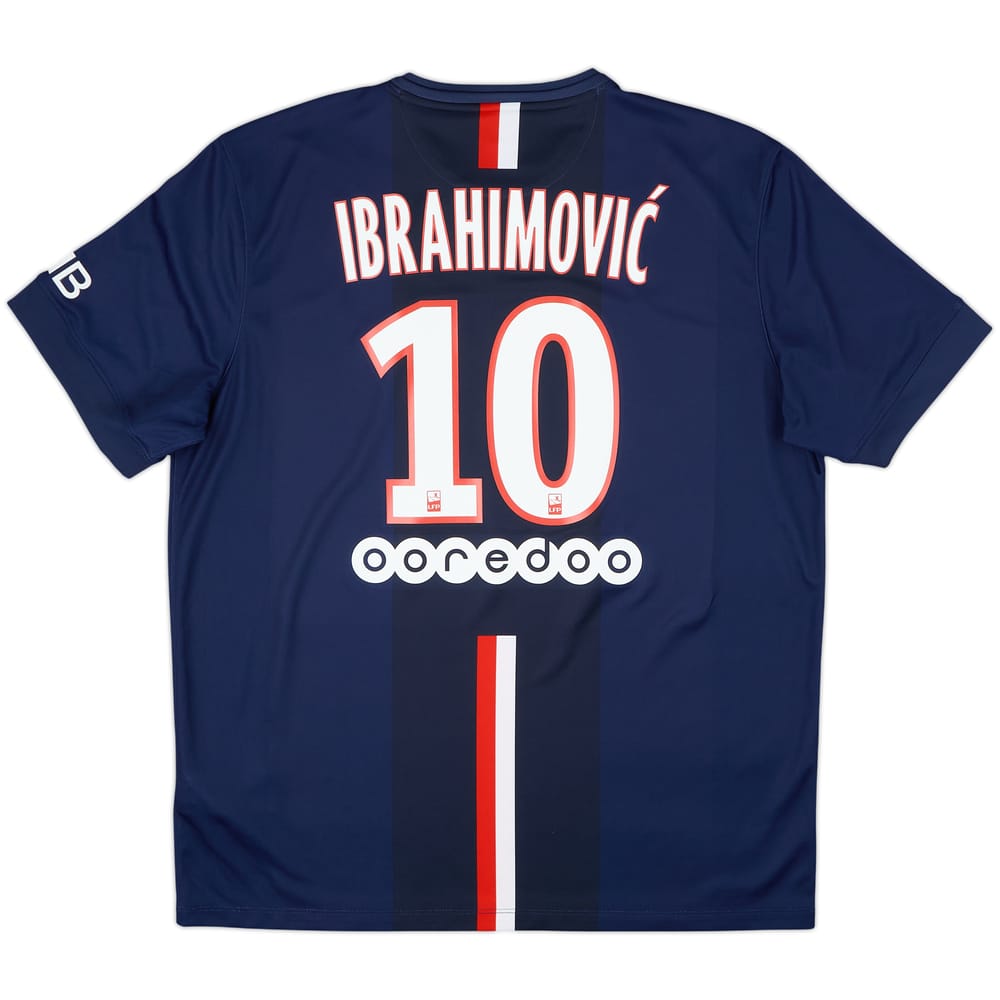 2014-15 Paris Saint-Germain Home Shirt Ibrahimovic #10 - 10/10 - (XL)