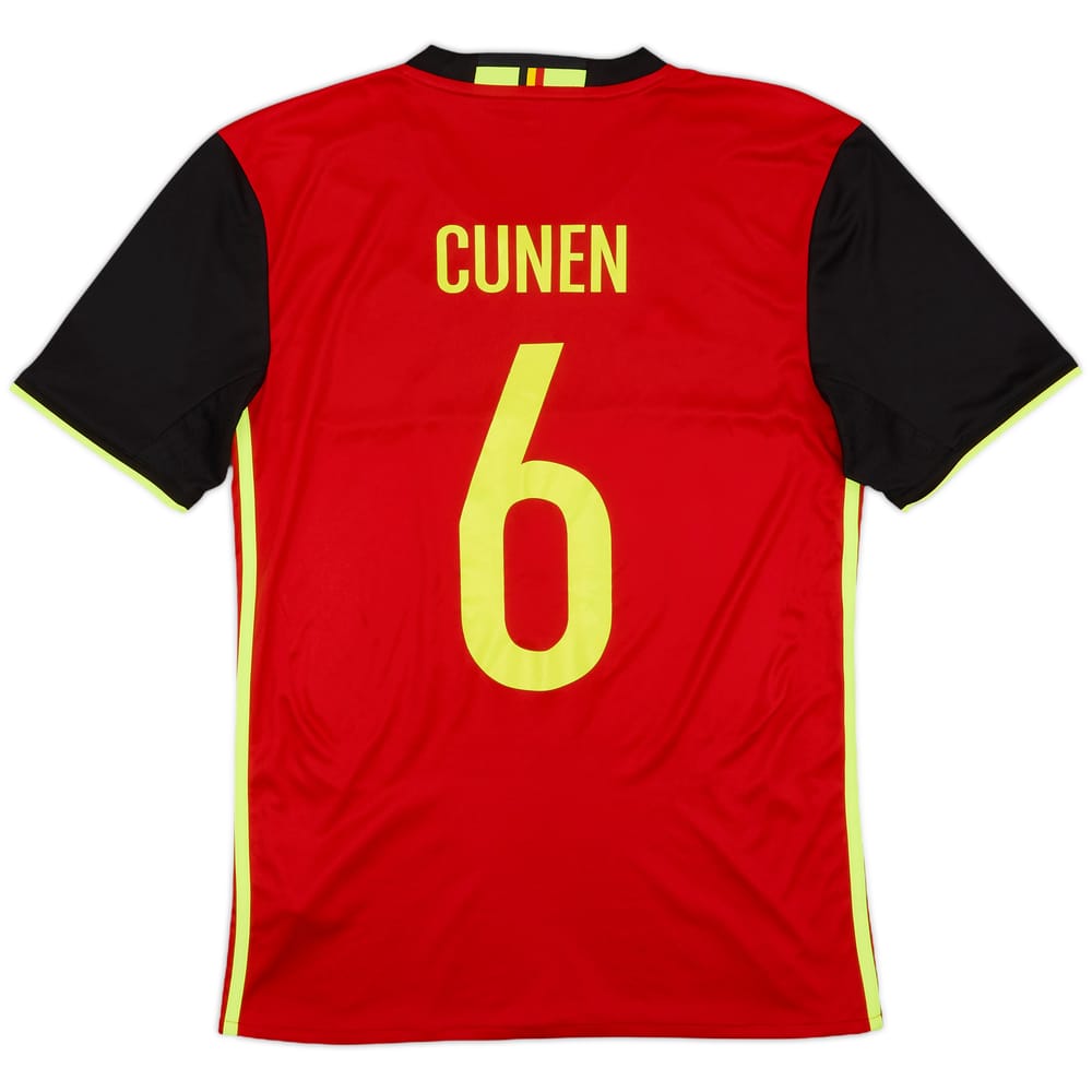 2016-17 Belgium Home Shirt Cunen #6 - 8/10 - (S)