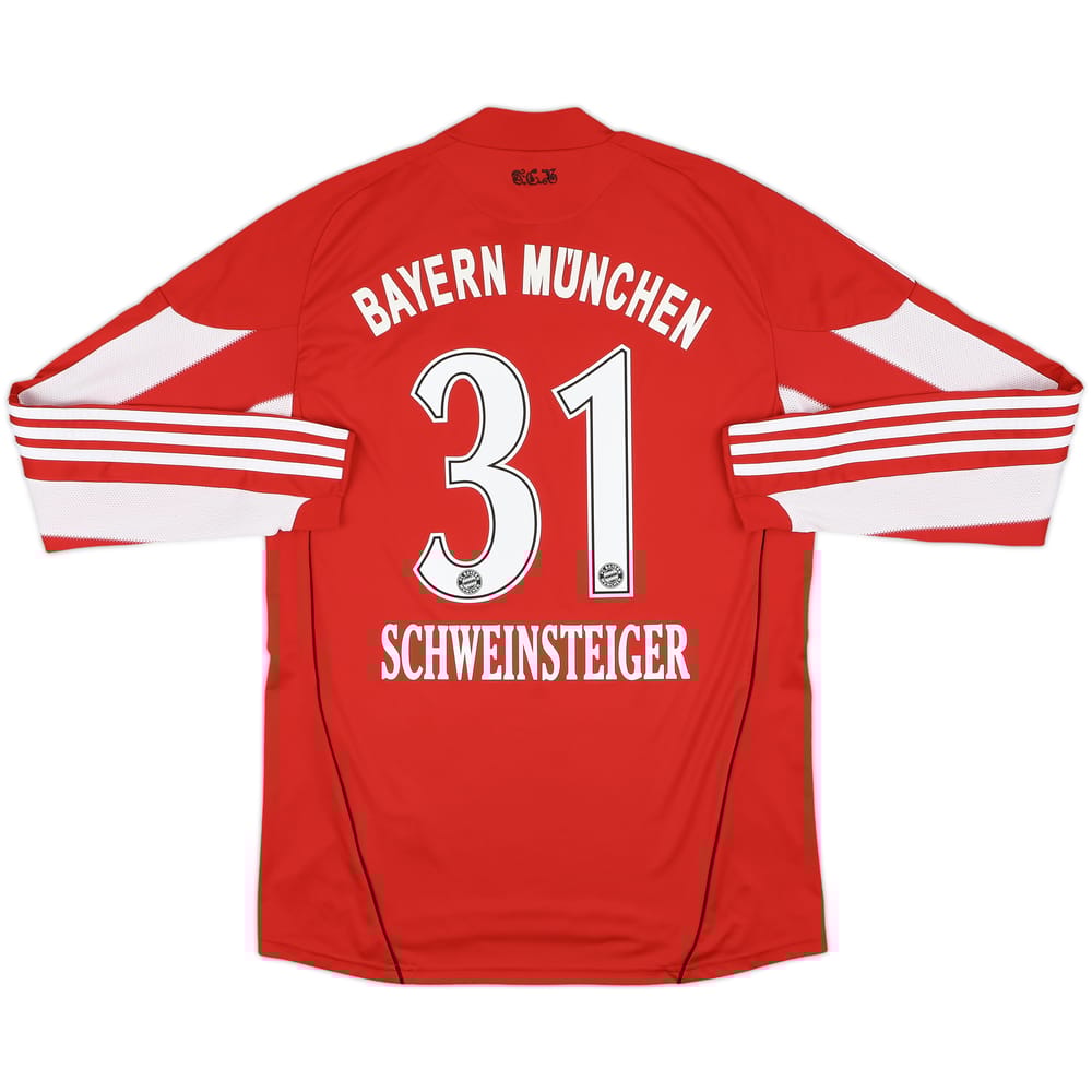 2010-11 Bayern Munich Home L/S Shirt Schweinsteiger #31 - 8/10 - (M)