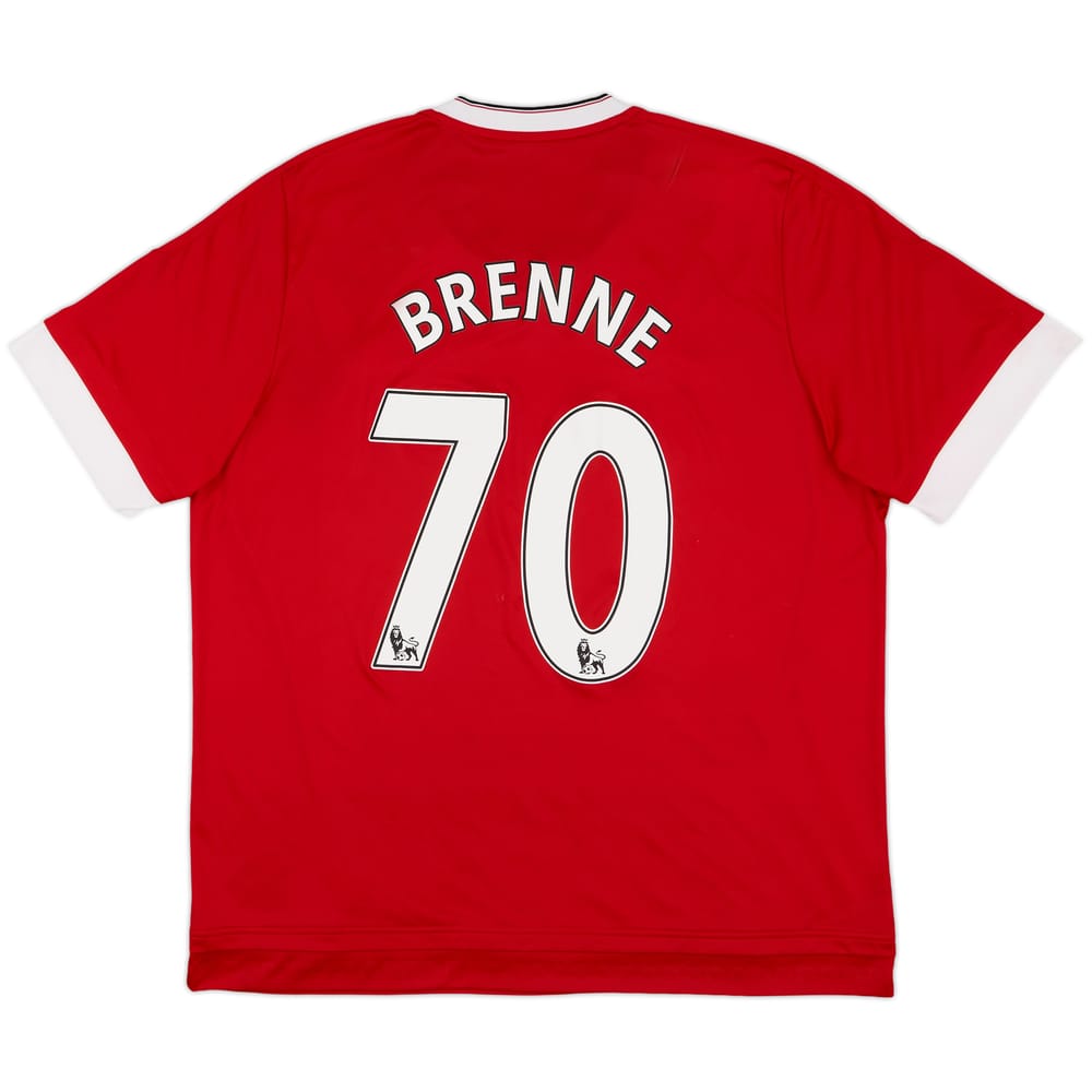 2015-16 Manchester United Home Shirt Brenne #70 - 7/10 - (XXL)