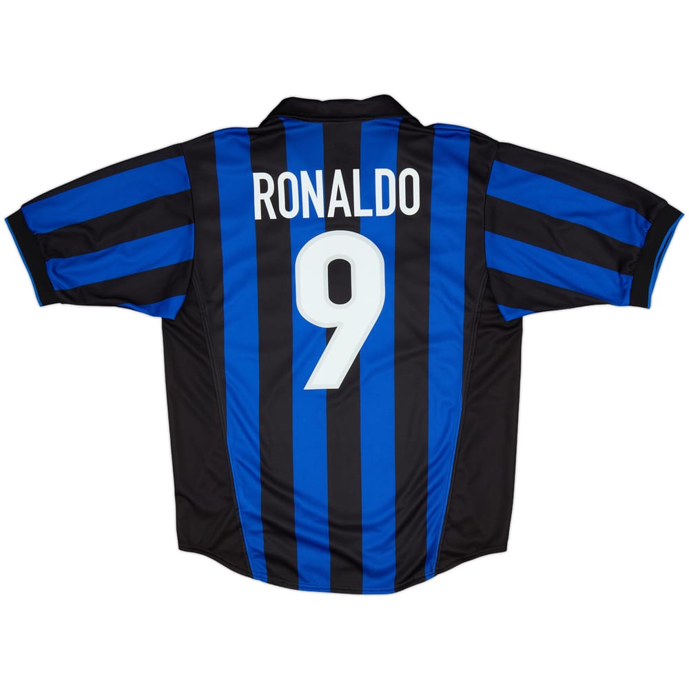 1998-99 Inter Milan Home Shirt Ronaldo #9 - 9/10 - (M)