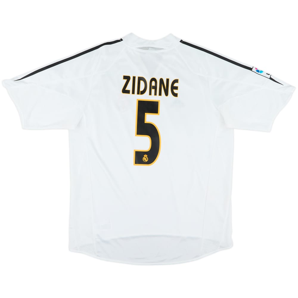 2004-05 Real Madrid Home Shirt Zidane #5 - 9/10 - (L)