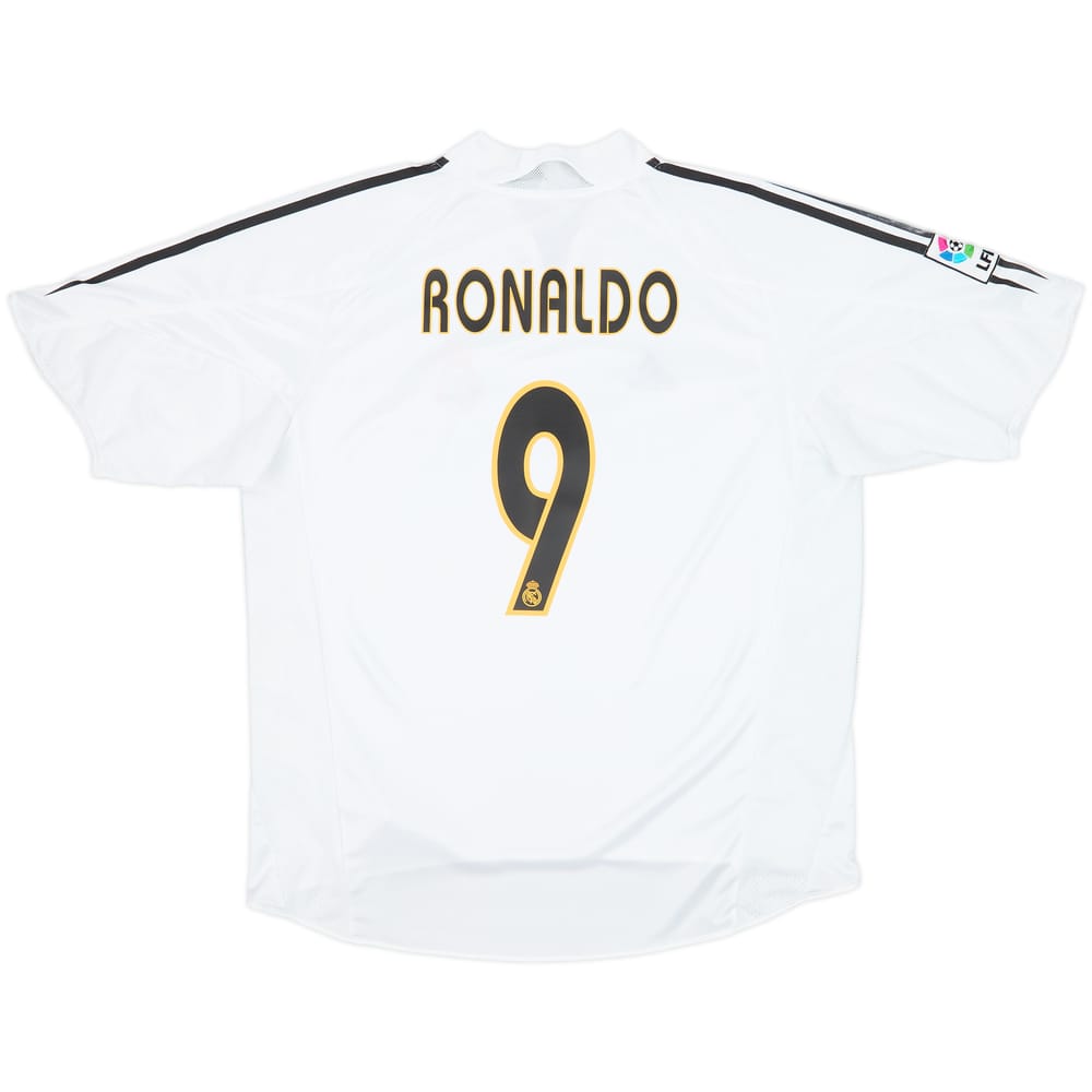2004-05 Real Madrid Home Shirt Ronaldo #9 - 7/10 - (XL)