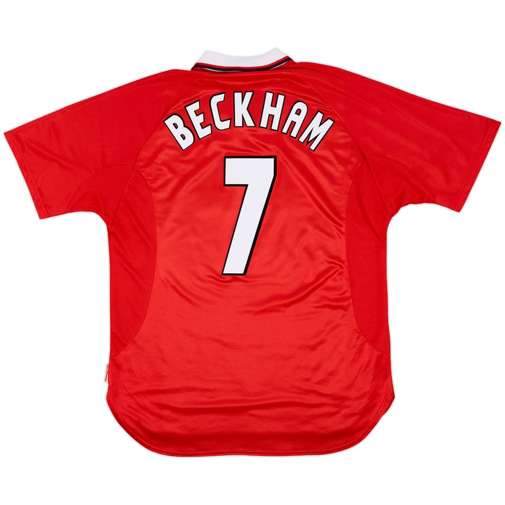 1997-00 Manchester United CL Shirt Beckham #7 - 9/10 - (XL)