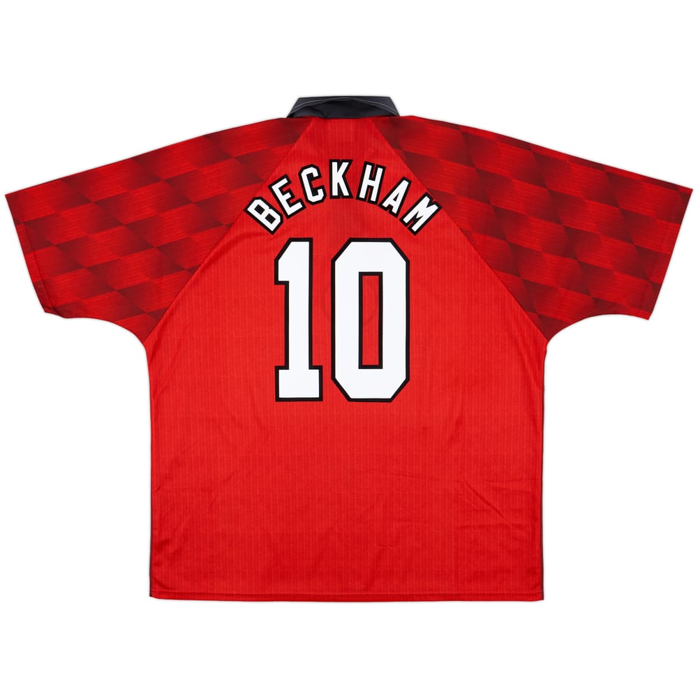 1996-98 Manchester United Home Shirt Beckham #10 - 9/10 - (XXL)