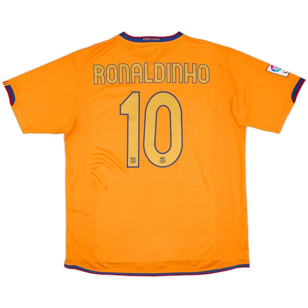 2006-08 Barcelona Away Shirt Ronaldinho #10 - 8/10 - (XL)