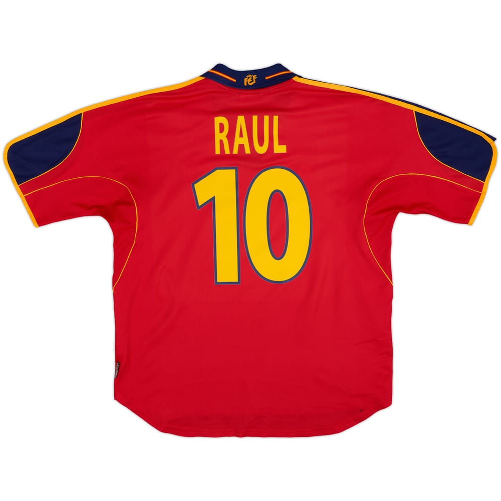 1999-02 Spain Home Shirt Raul #10 - 8/10 - (L)