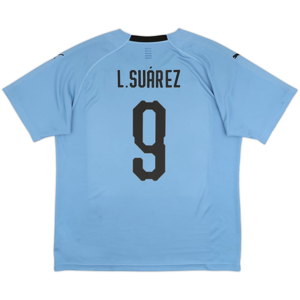 2018-19 Uruguay Home Shirt Suarez #9 - 8/10 - (XL)