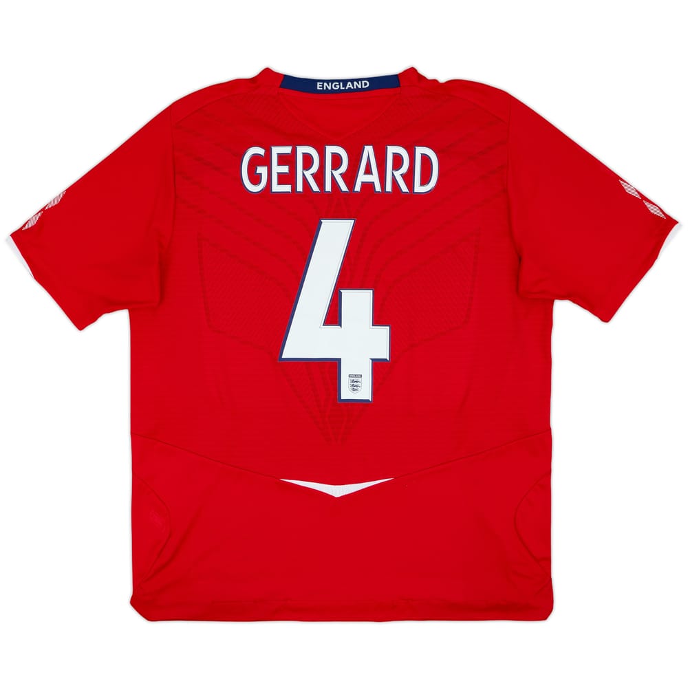 2008-10 England Away Shirt Gerrard #4 - 7/10 - (XL)