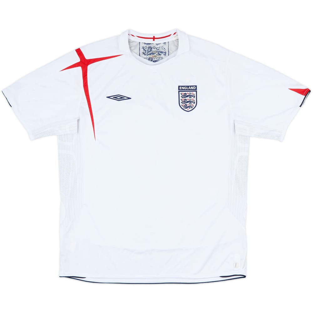 2005-07 England Home Shirt - 5/10 - (XXL)