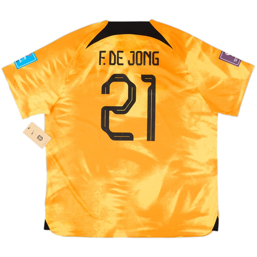 2022-23 Netherlands Home Shirt F.De Jong #21 (XXL)