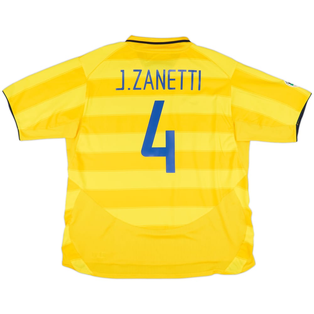 2003-04 Inter Milan Away Shirt J.Zanetti #4 - 8/10 - (XXL)