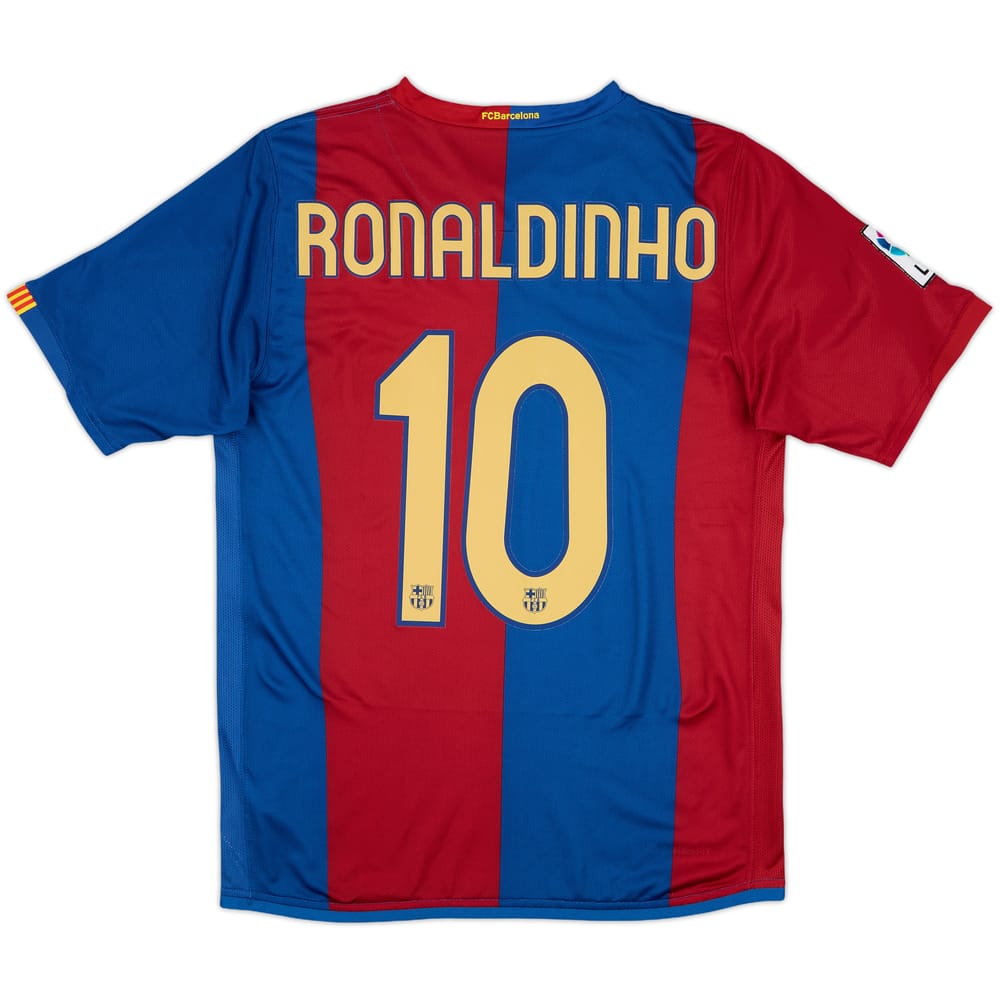 2006-07 Barcelona Home Shirt Ronaldinho #10 - 9/10 - (S)