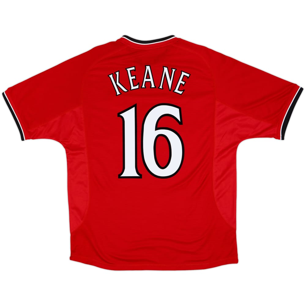 2000-02 Manchester United Home Shirt Keane #16 - 7/10 - (L)