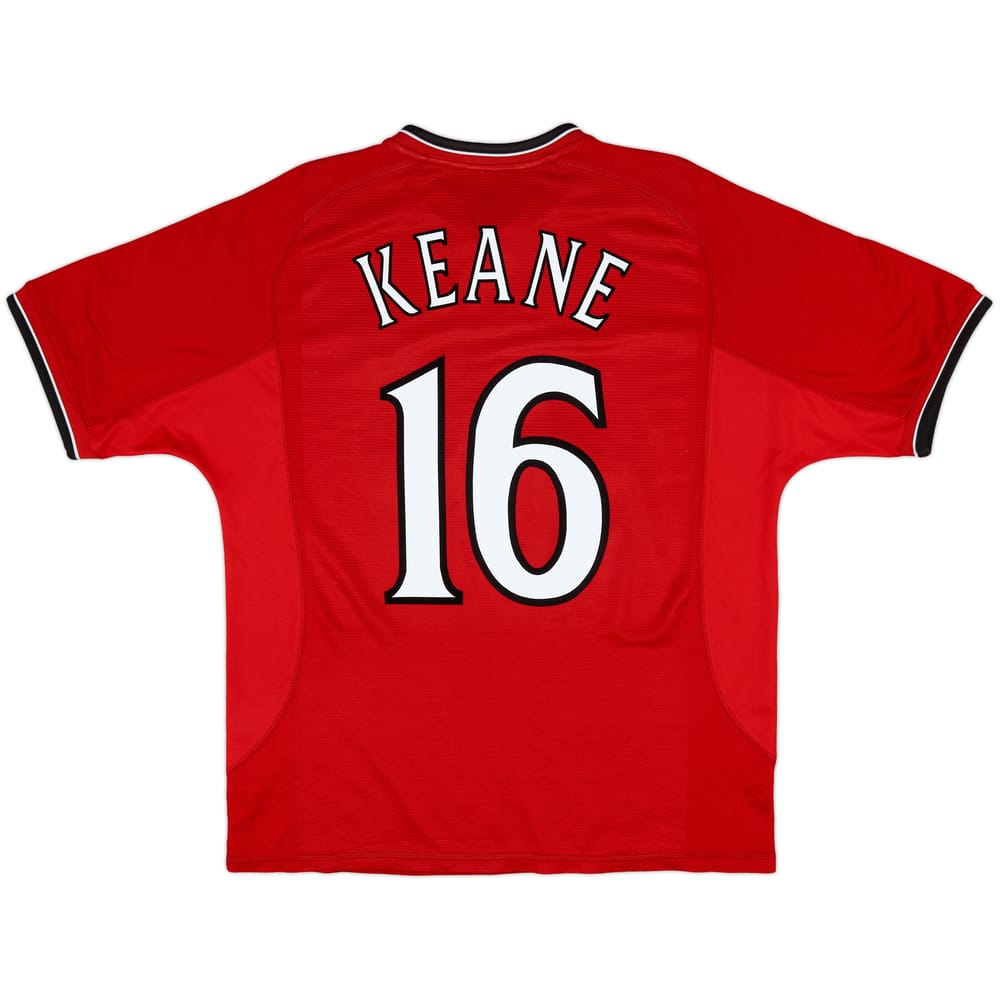 2000-02 Manchester United Home Shirt Keane #16 - 8/10 - (L)