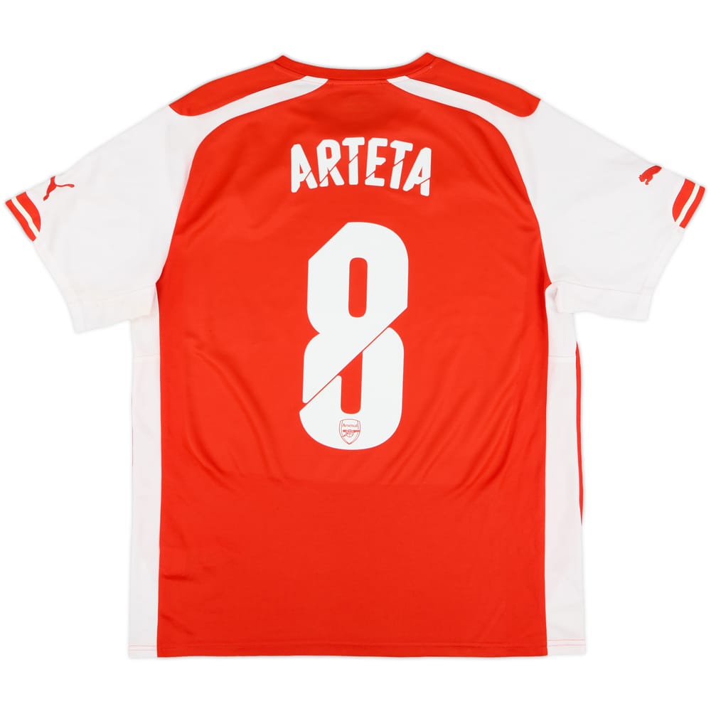 2014-15 Arsenal Home Shirt Arteta #8 - 5/10 - (M)
